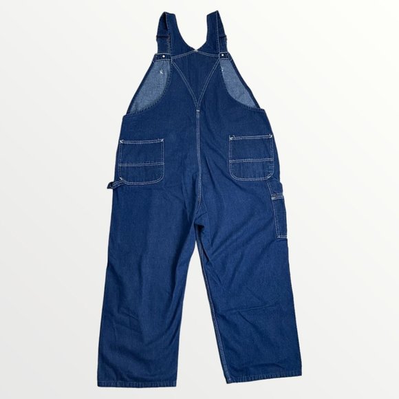 VINTAGE SEARS CLASSIC BLUE DENIM OVERALLS. - Picture 2 of 9